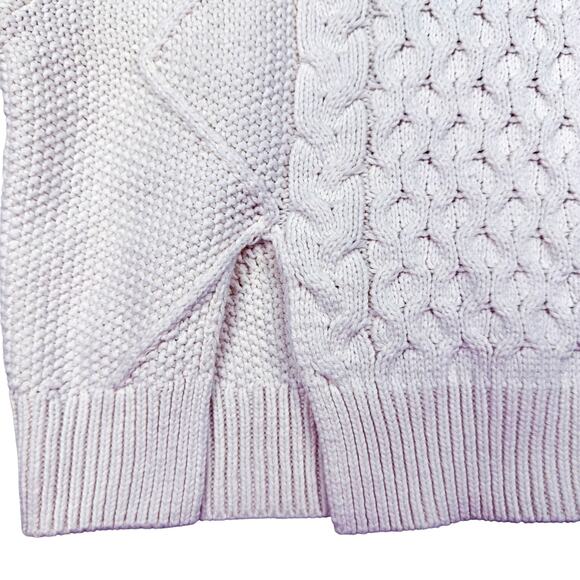 Future Collective Reese Blutstein Women's MED Cropped Cream Cable Knit Sweater - Picture 4 of 9